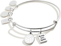 Alex and Ani Collaborations Expandable Bangle for Women, Team USA Duo Charms, Shiny Finish, 2 to 3.5 in