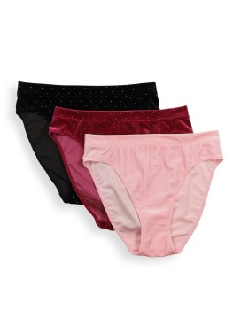 3-Pack No Boundaries Women’s Velvet Highwaist Panties