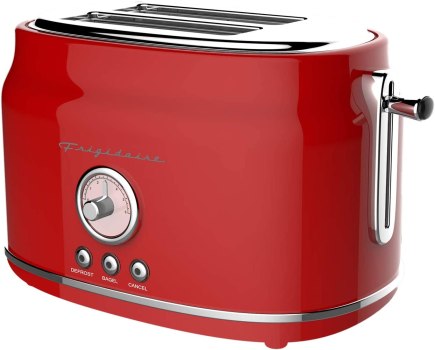 Frigidaire RED or BLACK  2 Slice Toaster, Retro Style For $24.99