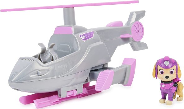 Paw Patrol, Skye’s Deluxe Movie Transforming Toy Car with Collectible Action Figure, Kids Toys for Ages 3 and up