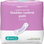 30-Pack Amazon Basics Ultra Thin Incontinence Bladder Control & Postpartum Pads $0.70