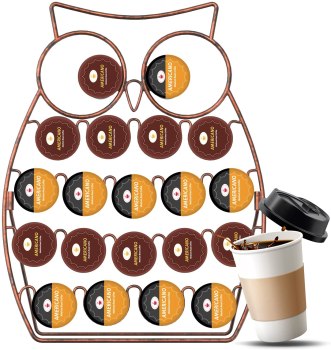 K Cup Holder, Coffee Pod Holder, Owl. Hold 20 pods