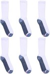 6 Pack For $6 (Thats $1.07 per pair!) Hanes Men’s Max Cushion Crew Socks. Best Seller on Amazon.