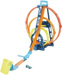 ​Hot Wheels Track Builder Unlimited Triple Loop Kit Collapsible 3-Loop Gift Set & One 1:64 Scale Hot Wheels Vehicle with Connection Points [Amazon Exclusive]