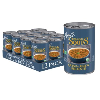 Price Mistake on Amazon! 12 Pack for $9.24 (usually $29+) Amy’s Soup, Vegan, Gluten Free, Organic Kale, Quinoa and Red Lentil, 14.4 Ounce