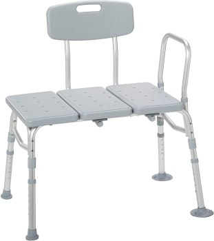 Lowest Price ever! $21 down from $55+ Transfer Bench For Bathtub with Adjustable Backrest