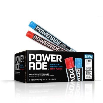 POWERADE Sports Freezer Bars, 1.5 oz – Refreshing Ice Pops with Electrolytes B Vitamins – 70 Count