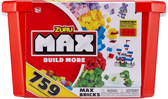 ZURU MAX Build More-Construction-Value Brick (759 Bricks+250 Accessories)