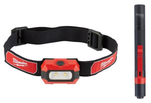 Milwaukee penlight and headlamp $24.99 at Acme Tools