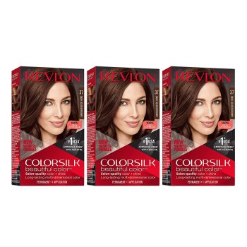 3 Pack Dark Golden Brown Colorsilk Beautiful Color Permanent Hair Color $6.23 at Amazon
