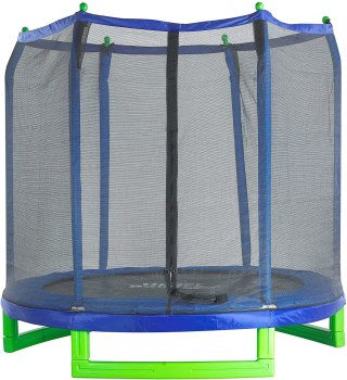 WOW! Classic Kids Trampoline & Safety Enclosure Set – Drop-Click Easy Assembly