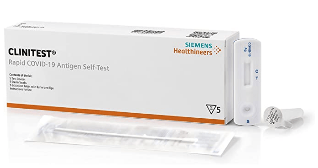 Rapid Covid-19 Antigen Self-Test 5 pack For $37.50