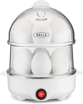 BELLA 17288 Double Cooker, Rapid Boiler, Poacher Maker Make up to 14 Large Boiled Eggs