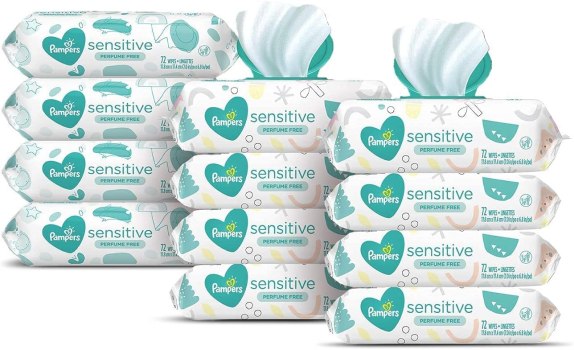 864 Pampers Sensitive Water Based Baby Diaper Wipes For $12.99-$15.49 Shipped From Amazon After Stacking Discounts!
