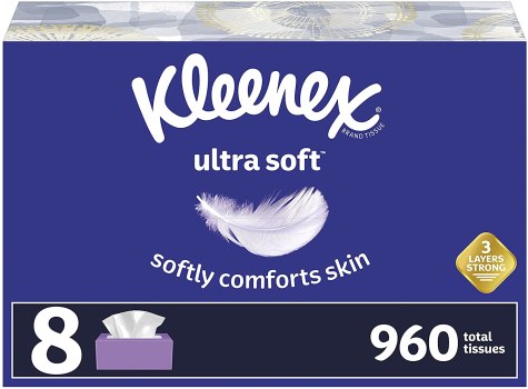 8 Boxes Of 120 Kleenex Ultra Soft Facial Tissues For $10.01 + More Tissue Deals From Amazon