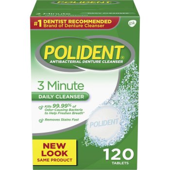 120ct Polident 3-Minute Antibacterial Denture Cleanser $3.68 or $3.05