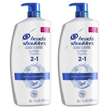 2 Bottles Of 32.1oz Head And Shoulders Shampoo For $11.88-$13.28 Shipped Via Amazon Subscribe And Save!