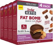 SlimFast Keto 48 Count! Fat Bomb Stuffed Snack Cup, Chocolate Caramel Cookie, Keto Snacks for Weight Loss