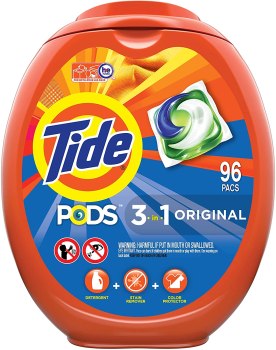 96 Pack Of Tide PODS Laundry Detergent Original Scent For $16.44 From Amazon