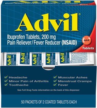 50 Packets of Advil Pain Reliever and Fever Reducer