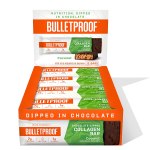 12 Pack! Bulletproof Coconut Chocolate Dipped Collagen Bars, 1.23 Ounces, Keto-Friendly Snack with MCT Oil