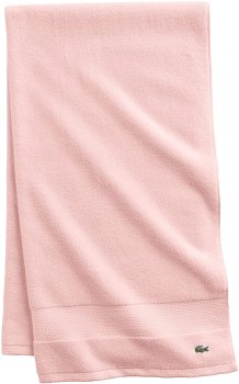 Huge Price Drop! Lacoste Heritage Supima Cotton Bath Sheet, Light Pink, 35″ x 70″