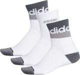 adidas Men’s Blocked Linear High Quarter Socks (3-Pair)