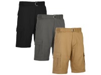 3-Pack Men’s Belted Cotton Flex Stretch Cargo Shorts (Sizes 30-42) $32 + Free Shipping w/ Prime