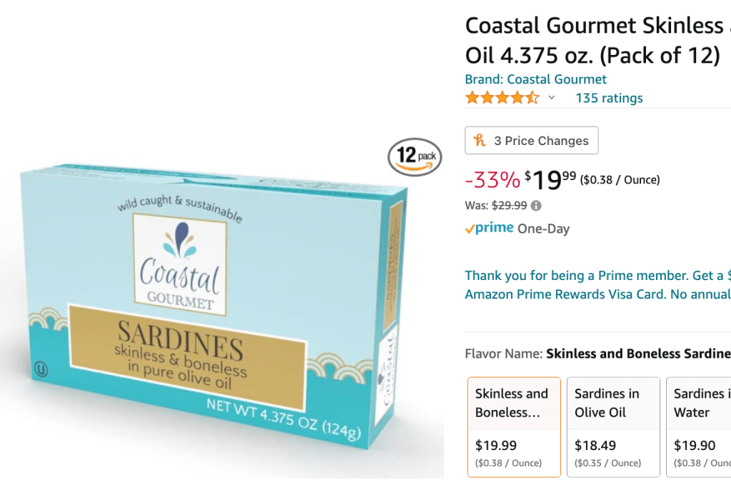 deal on 12 pack sardines