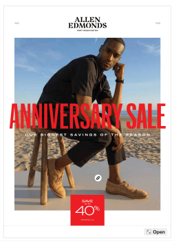 Allen Edmonds Anniversary Sale