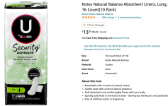 price mistake Kotex