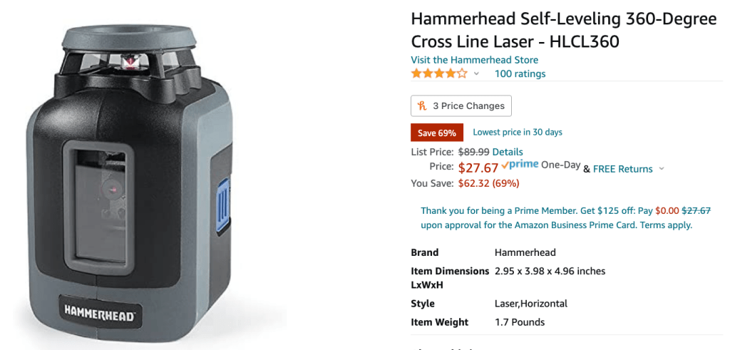 price mistake on tools