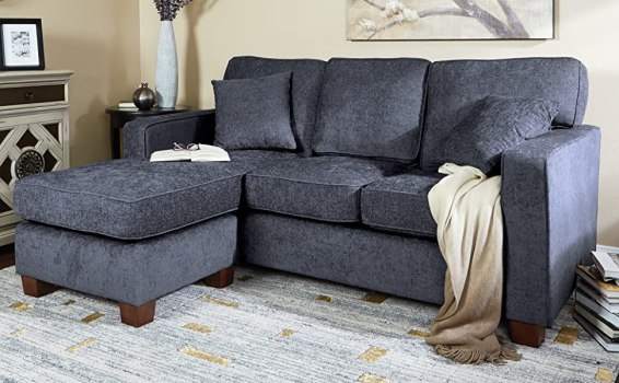 Amazon / Walmart has OSP Home Furnishings Russell Reversible Sectional Sofa (Navy) on sale for $499. Shipping is free.