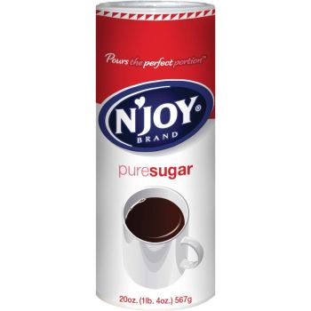 Pack of 6! For $11.50 N’Joy Sugar Canister | 20 Ounce, | 100% Pure Granulated Sugar| Easy Pour Lid, Bulk Size