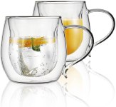 Set of 2 Double Wall Glass Coffee Cups for only $9.99 – $11.99 (regularly $19.99)