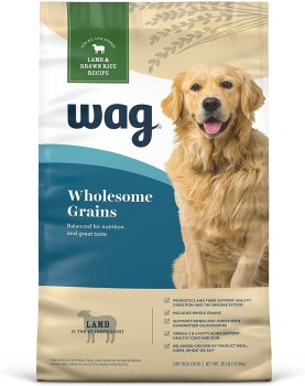 HOT! Amazon Brand –  Wag Wholesome Grains Dry Dog Food – Lamb and Brown Rice