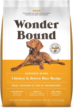 80% off Amazon Coupon: 5 Pounds of Wonder Bound High Protein, Adult Dry Dog Food – Chicken & Brown Rice Recipe only 83 cents or 27 cents if you Subscribe!