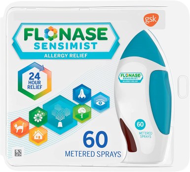 60 Sprays Flonase Sensimist Allergy Relief Nasal Spray Non Drowsy Allergy Medication, Gentle Mist For $8.18