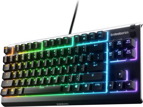 SteelSeries Apex 3 TKL RGB Gaming Keyboard For $29.99