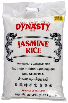20 Pounds of Dynasty Jasmine Rice $17.99. Great Rice for a great price!