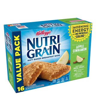 🔥 $5.16 🔥 Kellogg’s Nutri-Grain Soft Baked Breakfast Bars, Made with Whole Grains, Kids Snacks, Value Pack, Apple Cinnamon, 1.3 Oz – 16 Count