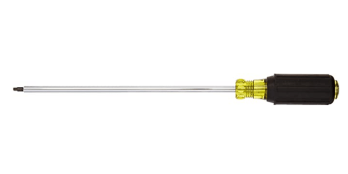 Screwdriver works on most combination head receptacle, switch and panel screws Tip-Ident color coded handle end quickly identifies the screwdriver type and tip orientation Special heat-treated, chrome plated shaft for corrosion resistance and Cushion-Grip handle for greater torque and comfort Internal flanges inside handle provide solid, twist-resistant blade anchor Made in USA