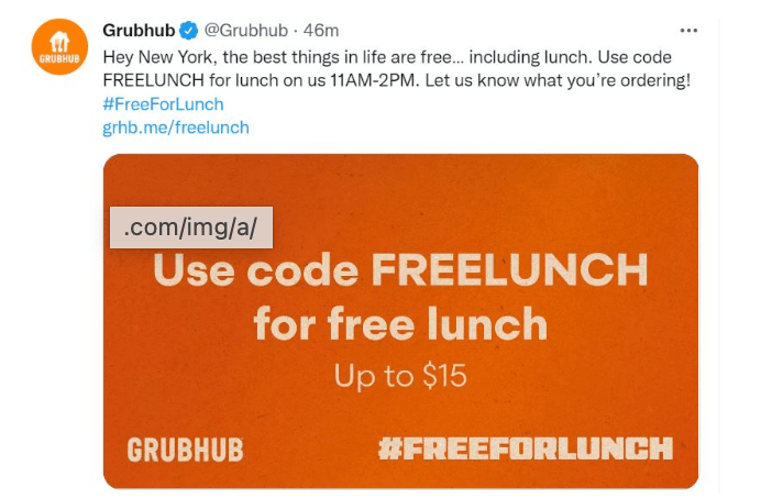 grubhub You’ll just have to use the code FREELUNCH at checkout.*