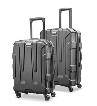 SET INCLUDES 20" Carry On (meets carry-on size restrictions for those traveling domestically and looking to stay light) and 24" Spinner (maximize your packing power and the ideal checked bags for longer trips) 10 YEAR LIMITED WARRANTY: Samsonite products are rigorously tested to ensure our products meet stringent standards. This bag comes with a 10-year warranty against defects in materials and workmanship. SCRATCH-RESISTANT POLYCARB brushed-texture shell reflects light and protects from scratches, keeping cases beautiful trip after trip FOUR, MULTI-DIRECTIONAL OVERSIZED SPINNER WHEELS for effortless mobility, re-engineered lightweight FULL-ZIP INTERIOR DIVIDER and cross straps for increased packing organization