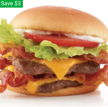 Get a FREE Jr. Bacon Cheeseburger with any purchase at Wendy’s