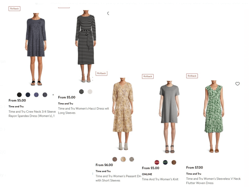 Time and Tru Dresses From only $5 + Free Shipping