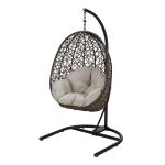 Wicker Hanging Egg Chair with Cushion and Stand For $274 Shipped