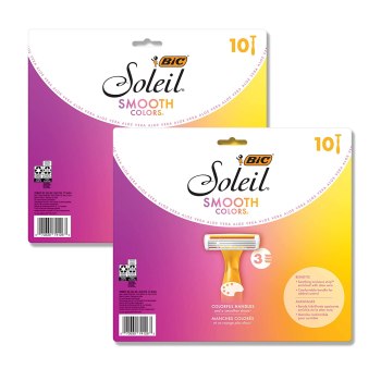 RUN! 20-Count For $13! BIC Soleil Smooth Colors Razors with Aloe Vera and Vitamin E Lubricating Disposable Razors for Women,