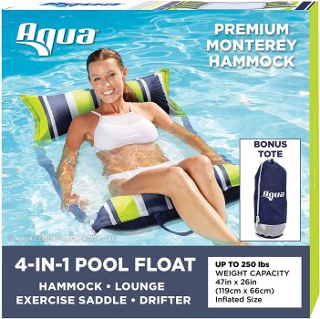Hot!!! Aqua 4-in-1 Deluxe Monterey – Resort-Quality Pool Float and Water Hammock
