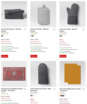 Target has a sale on select kitchenware as priced below